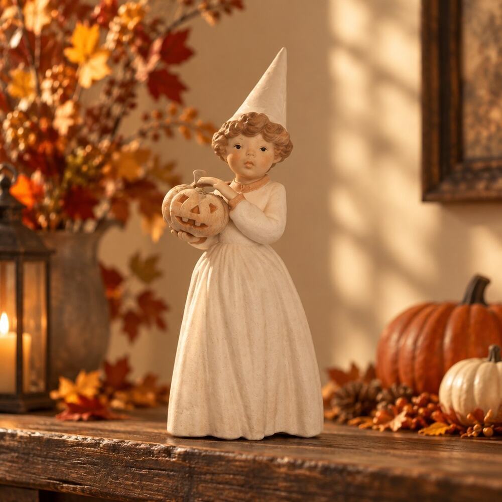 Lladro Golden Memories Daisa Girl With Pumpkin